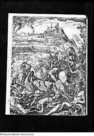 Caius Iulius Caesar, der erste Regent der Römischen Monarchia, Seite 25 : Kellerthaler, Hans (Stecher), Nosseni, GiovanniMaria (Inventor): Caius Iulius Caesar, der erste Regent der Römischen Monarchia, Seite 25. Kupferstich; 181 x 144 mm. Aus: Nosseni, Giovanni Maria: Statua Nabuchodonosoria. Leipzig: 1606. Dresden: SLUB Hist.univ.A.404