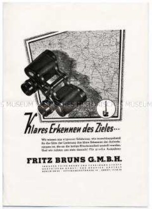 Werbeblatt für Karten der Graphischen Kunst- und Gravieranstalt Fritz Bruns GmbH