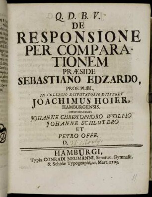 De Responsione Per Comparationem