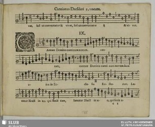 IX. Cantate Domino canticum novum