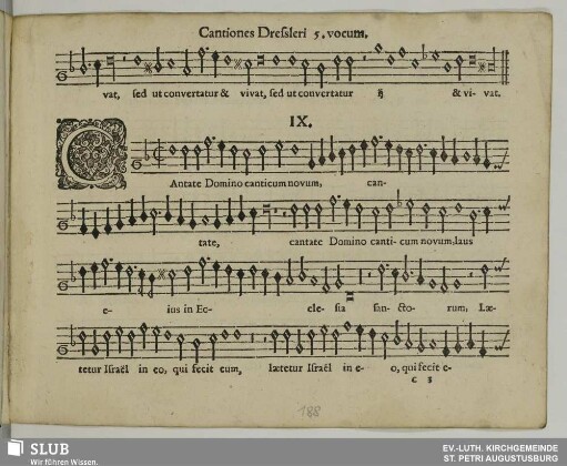 IX. Cantate Domino canticum novum