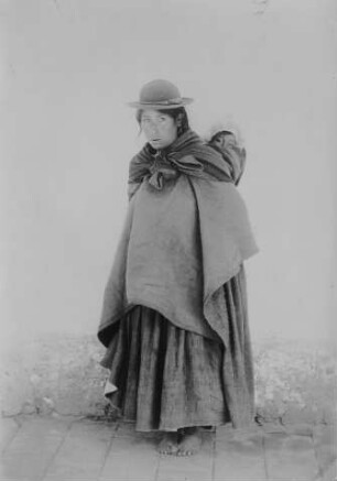Aymara-Frau mit Kind, La Paz