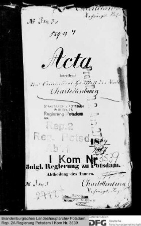 Kommunalhaushalt der Stadt Charlottenburg