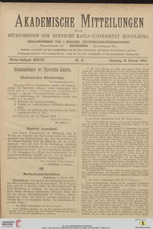 Nr. 16 (18. Februar 1899)