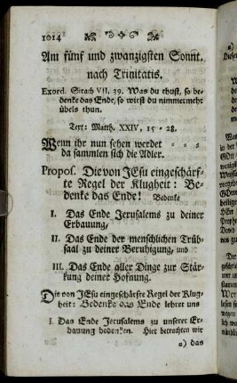 Am fünf und zwanzigsten Sonnt. nach Trinitatis.