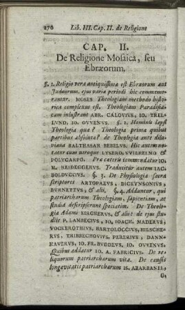 Cap. II. De Religione Mosaica, seu Ebræorum