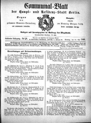 1866,20: No. 20, 20. Mai 1866
