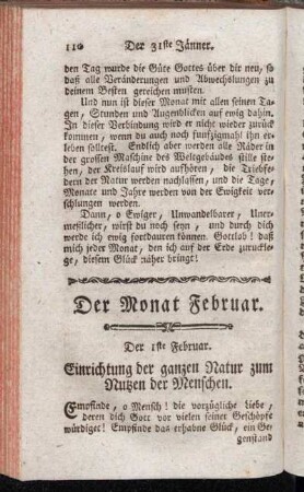 Der Monat Februar.