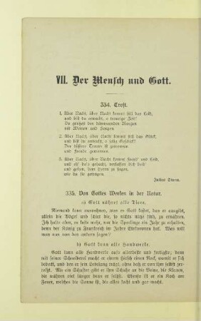 VII. Der Mensch und Gott
