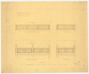 Warenhaus Wertheim, Rosenthaler Straße/Sophienstraße, Berlin 1. Bauabschnitt: Lichthof: Brüstungsgitter, 1:25