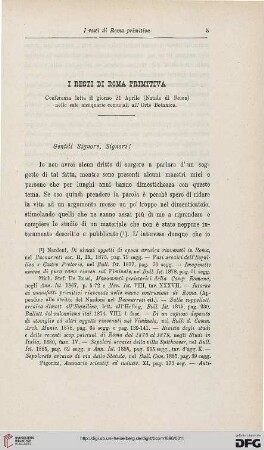 24: I resti di Roma primitiva : Conferenza letta il giorno 21 Aprile (Natale di Roma) nelle sale antiquarie comunali all'Orto Botanico