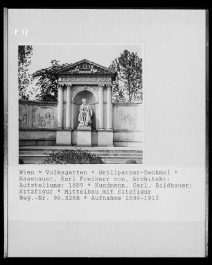 Grillparzer-Denkmal — Sitzfigur