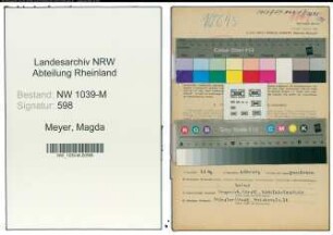 Entnazifizierung Magda Meyer , geb. 29.10.1910 (Geschaeftsfuehrerin)