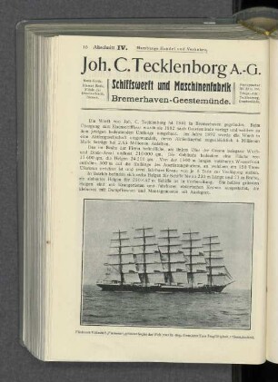 Fünfmast-Vollschiff "Preussen", grösster Segler der Welt (...)