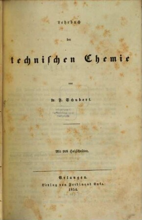 Lehrbuch der technischen Chemie