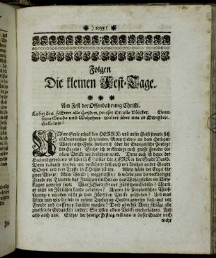 Folgen Die kleinen Fest-Tage.