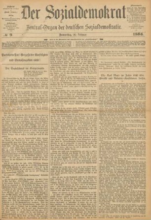 No 9. Donnerstag, 26. Februar 1885.