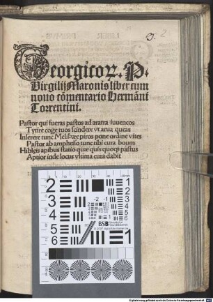 Georgico[rum] P. Virgilii Maronis liber