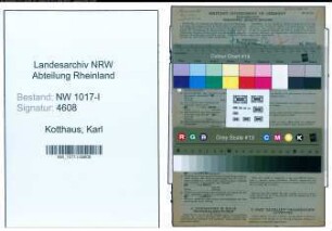 Entnazifizierung Karl Kotthaus , geb. 19.05.1918 (Hilfsaufseher)