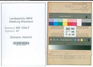 Entnazifizierung Heinrich Schoene , geb. 03.06.1899 (Sparkassenrendant)