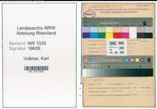 Entnazifizierung Karl Vollmer , geb. 23.08.1901 (Waschmeister)