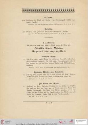 II. Auctionstag: Mittwoch, den 26. März 1890 (Nr. 111 - 239a)