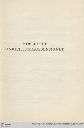 Möbel (Nr. 335-402)
