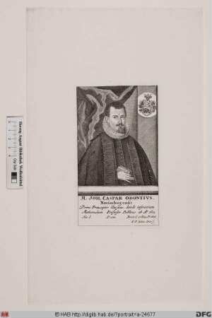 Bildnis Johann Caspar Zahn (lat. Odontius)