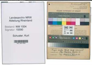 Entnazifizierung Kurt Schuster , geb. 07.04.1922 (Mueller)
