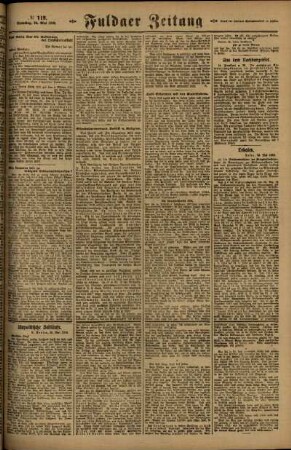 Zweite Ausgabe vom Samstag, den 24. Mai 1919.