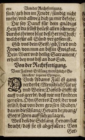 Von der Rechtfertigung.