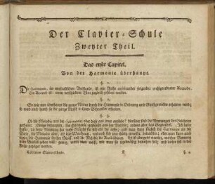 Das erste Capitel. Von der Harmonie überhaupt.