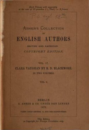 Clara Vaughan, 2