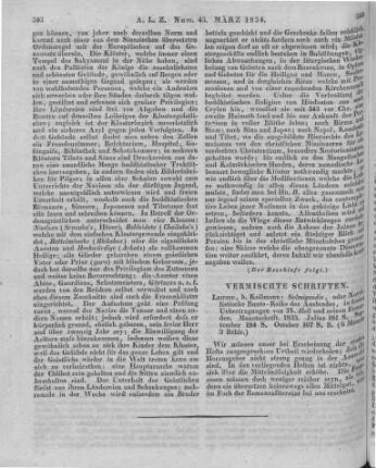 Salmigondis. Oder Novellistische Bunte - Reihe des Auslandes, in freier Übertragungen. Hrsg. v. T. Hell. Monatschrift. Leipzig: Kollmann 1833