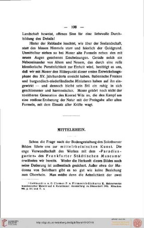 Zweiter Teil: Alte Formeln und neues Sehen (1400-1430), Mittelrhein