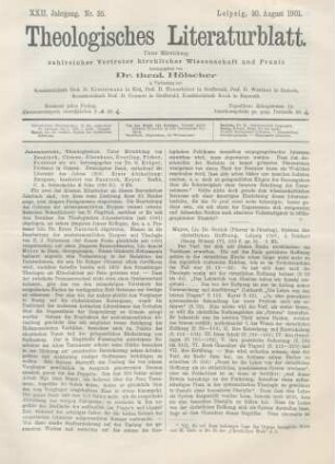 409-410 [Rezension] Krüger, G., Theologischer Jahresbericht. 20. Bd., 1900