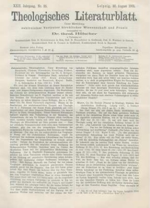 409-410 [Rezension] Krüger, G., Theologischer Jahresbericht. 20. Bd., 1900