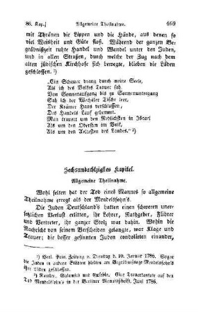 Sechsundachtzigstes Kapitel. Allgemeine Theilnahme