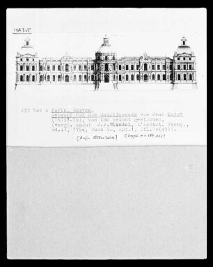 Paris, Louvre, Entwurf für die Hauptfassade