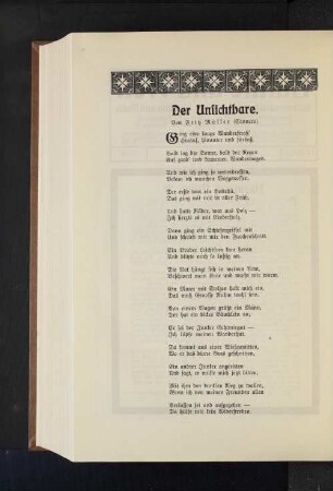Der Unsichtbare. Von Fritz Müller (Cannero).