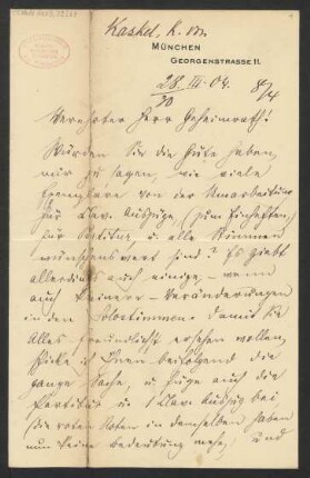 Brief an Ludwig Strecker <senior> und B. Schott's Söhne : 28.03.1904