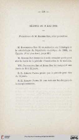 Séance du 9 Mai 1884
