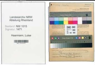 Entnazifizierung Luise Haarmann , geb. 28.04.1901 (Lehrerin)