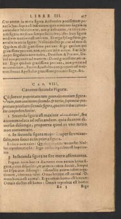 Cap. VIII. Canones secundae Figurae.