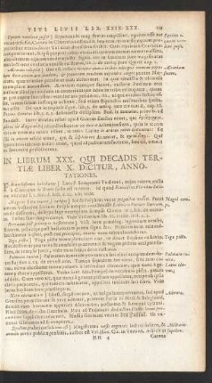 In Librum XXX. Qui Decadis Tertiae Liber X. Dicitur, Annotationes.