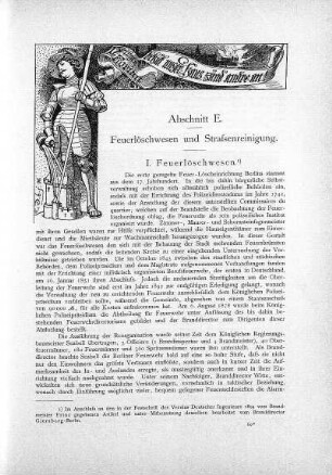 Abschnitt E. Feuerlöschwesen und Strassenreinigung