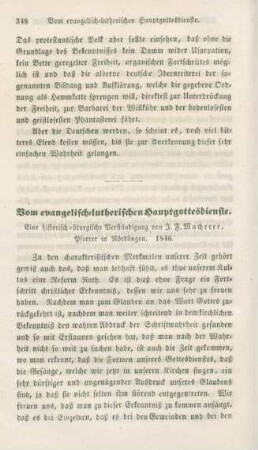 346-363 Vom evangelisch-lutherischen Hauptgottesdienste