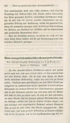 346-363 Vom evangelisch-lutherischen Hauptgottesdienste