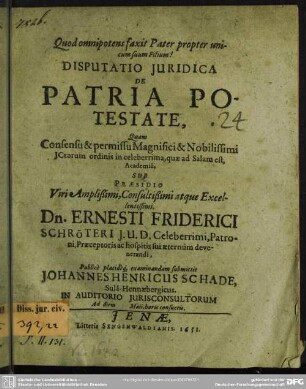 De patria potestate