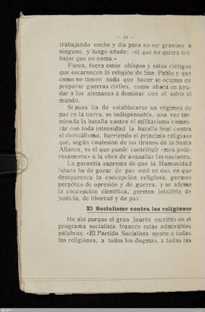El Socialismo contra las religiones